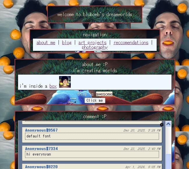 image of old website